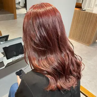セミロング Mimi🎀ブリーチ なし透明感 Ｗカラーのヘアスタイル