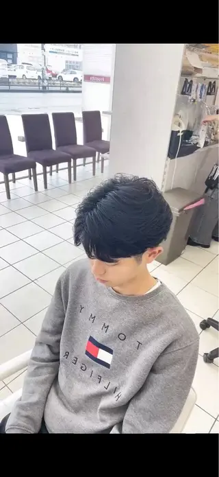 メンズ 成瀬スパイラル パーマ清水大隼のヘアスタイル