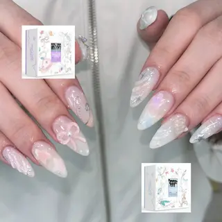 ネイル moca心斎橋店 Aina🐈⬛🤍のネイルデザイン