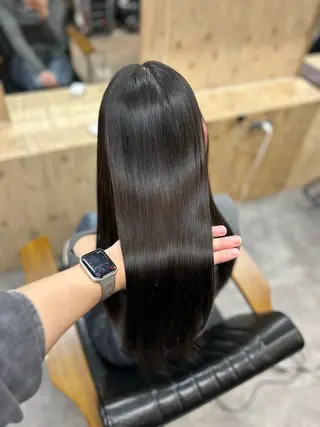 ロング 縮毛矯正/髪質改善 /nuup岩田のヘアスタイル