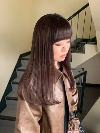 ロング カラー riho🪻暗髪/ 色持ちがいいカラーのヘアスタイル