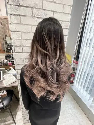 セミロング カラー パーマ ヘアアレンジ キッズ バレイヤージュ/ 髪質改善/渡邉悟🌱のヘアスタイル