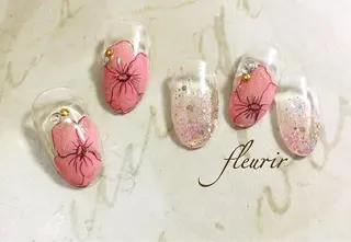 ミディアム フルリール 【プライベートサロンのネイルデザイン