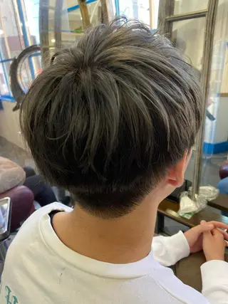 ショート カラー メンズ カットパーマ✂️ 小坂田玲亜のヘアスタイル