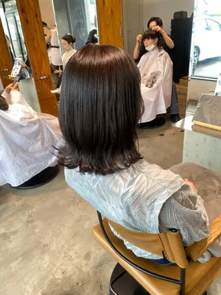 ミディアム カラー 透明感カラー 天羅のヘアスタイル