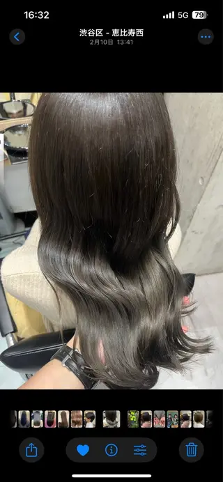 ロング カラー ブリーチなし 暖色カラー/井上あいのヘアスタイル