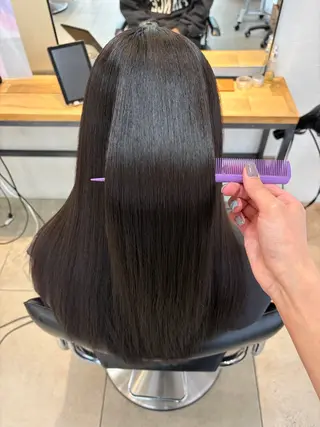 ロング 縮毛/ベージュカラー Mariamu🫧のヘアスタイル