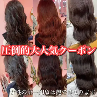 セミロング カラー プル艶職人/ にしものヘアスタイル