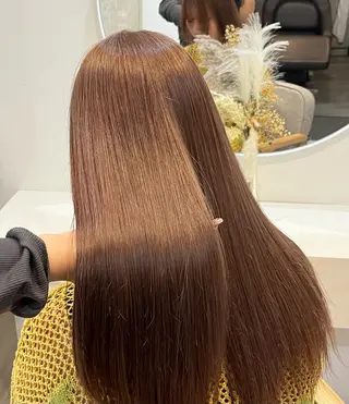 ロング カラー 🦋Yui🦋透明感 /ベージュ/Wカラーのヘアスタイル