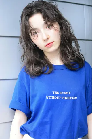 ミディアム ダブルカラー🤍 髪質改善／原島のヘアスタイル