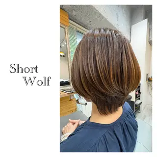 ショート レイヤーカット・ 縮毛矯正 星野のヘアスタイル