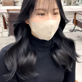 ロング カラー 天王寺韓国ヘア 小山歓実のヘアスタイル