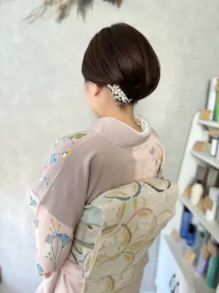 ミディアム ヘアアレンジ 伊藤 栄子のヘアスタイル