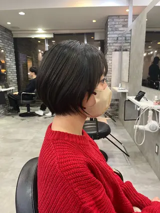 ショート カラー 平尾/高宮/艶カラー /ハイライト/綜一郎のヘアスタイル