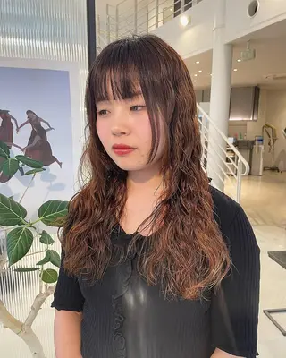 パーマ 🐰パーマモデル募集 🐰大場杏里🐰のヘアスタイル