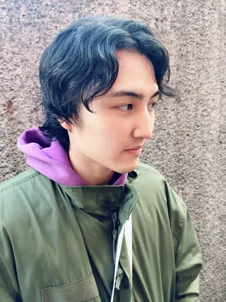 ショート カラー パーマ ヘアアレンジ メンズ ちこ .のヘアスタイル