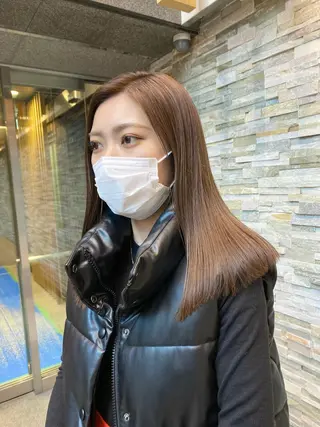 セミロング メンズ デザインカラー/ボブ ブリーチカラー/ユリのヘアスタイル