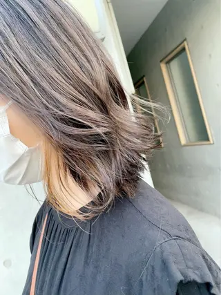 ミディアム カラー 通い続けられるサロン ママ美容師　明日香のヘアスタイル