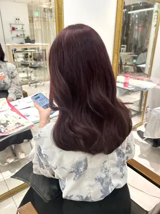 ロング カラー ヘアアレンジ 透明感カラー 古山 結季🌙🖤のヘアスタイル