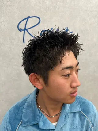 パーマ メンズ 曲がる縮毛矯正🌟 メンズアイブロウのヘアスタイル