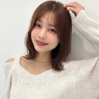 ミディアム カラー ボブ/レイヤー /植原健太のヘアスタイル