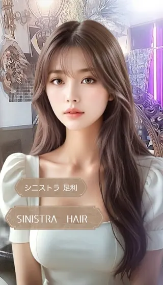 ロング 足利市・原宿・表参道 シニストラのヘアスタイル