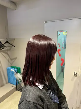 セミロング カラー パーマ ヘアアレンジ メンズ キッズ 韓国系🇰🇷🩶 艶暗髪/MEIのヘアスタイル