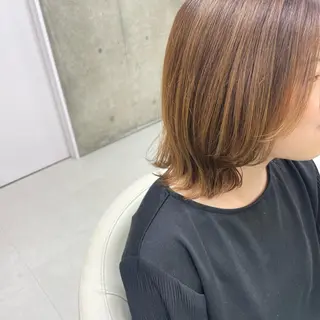 ミディアム カラー 坂本 沙也加のヘアスタイル