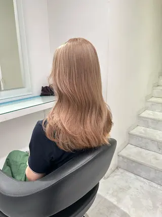 ミディアム カラー 🤍ベージュ×艶髪 🤍Ryuta🤍のヘアスタイル