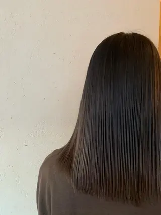 セミロング 近鉄奈良 カラー　うのさくらのヘアスタイル