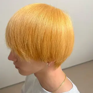 ショート カラー メンズ 🧸赤み消し🐾 ラベンダ/ミルクティのヘアスタイル