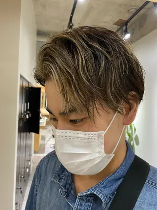 カラー パーマ メンズ メンズブリーチカラー /パーマ ごーた立川のヘアスタイル