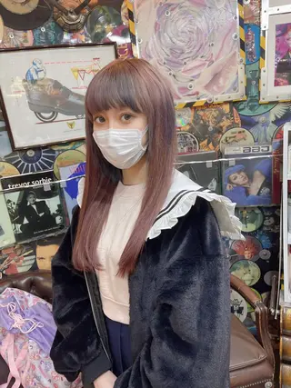 セミロング カラー ヘアアレンジ マツエク・マツパ 🌈派手髪エクステ ブレイズ🌈ひろとのヘアスタイル