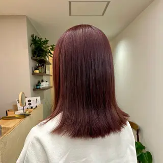 セミロング カラー 髪も心も健康に🤎 原亜希子のヘアスタイル