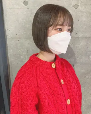 ショート カラー ボブパーマコテ巻き風 パーマNo1深江秀平のヘアスタイル