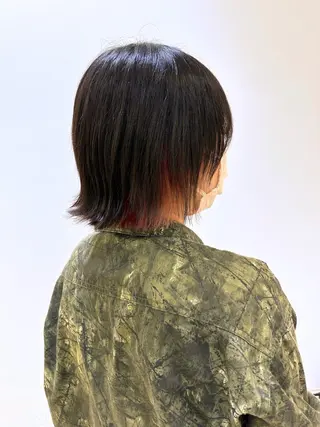 ミディアム インナーカラー 💎しまだゆうかのヘアスタイル