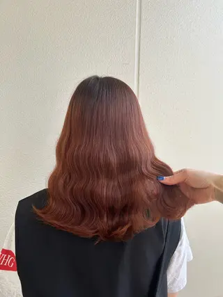 ミディアム カラー ヘアアレンジ 《暖色/韓国hair 》🇰🇷桑原ユキネのヘアスタイル