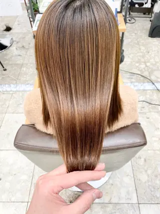 ロング パーマ ハイライト 特化　須永🐶のヘアスタイル