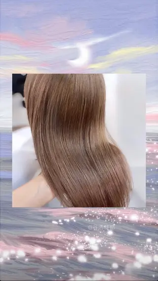 ロング レイヤーカット♡ グレージュ♡YUのヘアスタイル