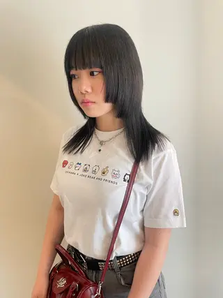 カラー 渋谷 留菜のヘアスタイル