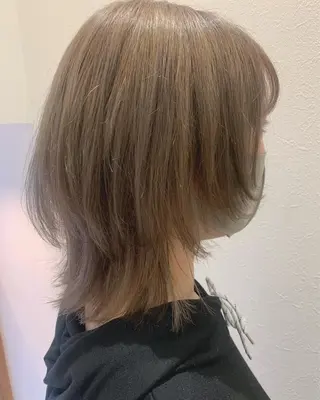 ミディアム カラー hub hair レイヤー/透明感のヘアスタイル