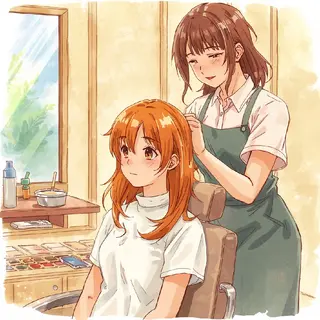 カラー 2ndbox　アオキ レナのヘアスタイル