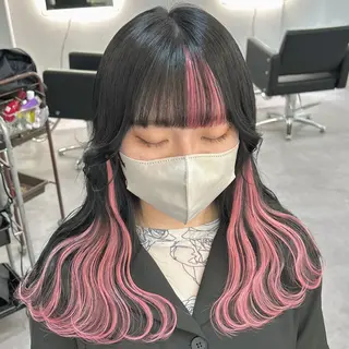 ミディアム カラー ブリーチ&エクステ 🥀ケアカラー特化のヘアスタイル