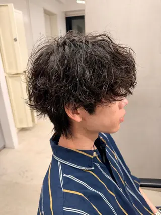 パーマ メンズ メンズ/シャドウ/ 波巻き/kyogoのヘアスタイル