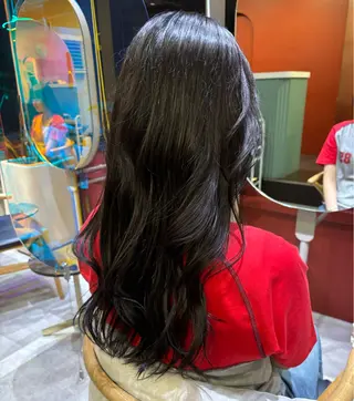 ロング カラー オリーブ🎶アッシュ グレージュちひろ🧸のヘアスタイル