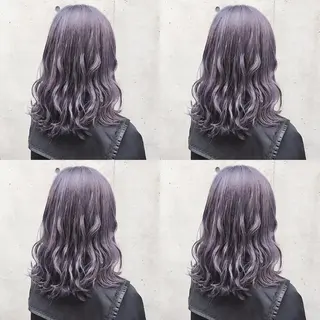 ミディアム カラー ヘアアレンジ TAKUMAブリーチ /切りっぱなし🪽のヘアスタイル