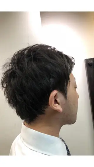 ショート パーマ メンズ コレットヘアー 田中アヤノのヘアスタイル