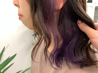 ミディアム カラー leben serikaのヘアスタイル