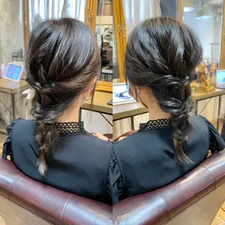 セミロング ヘアアレンジ 💖透明感カラー💖 mayukoのヘアスタイル