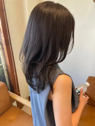 ロング カラー 片山千晴✨ツヤ髪カラ ー✨顔まわりカット✨のヘアスタイル